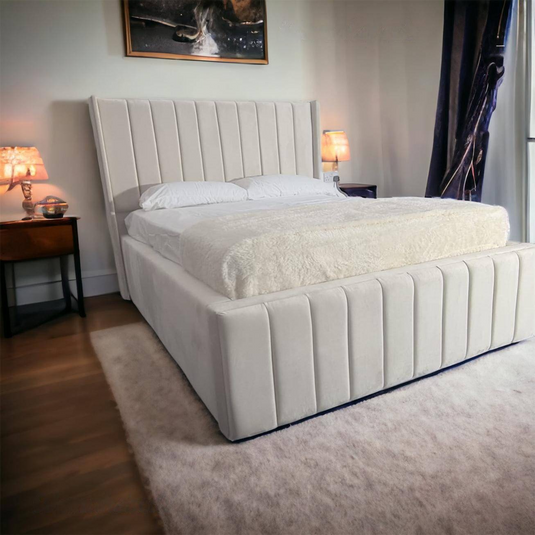 Indie Luxury Wingback Bed