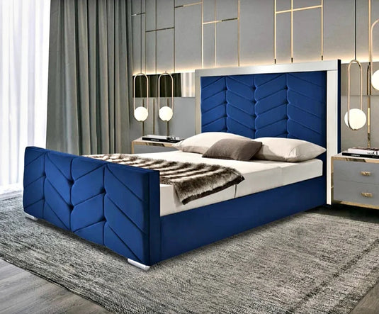 Sofia Mirror Bed with Elegant Headboard