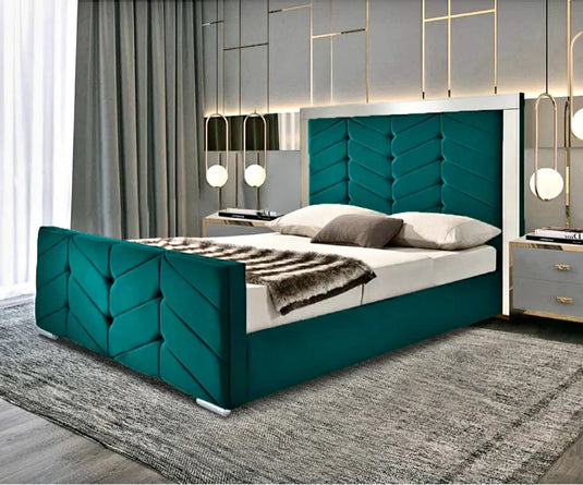 Sofia Mirror Bed with Elegant Headboard