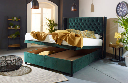 Max Wing Floating Ottoman Bed Frame With Studs